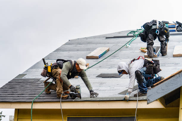 Professional Gutter Installation technician working in Douglasville, GA